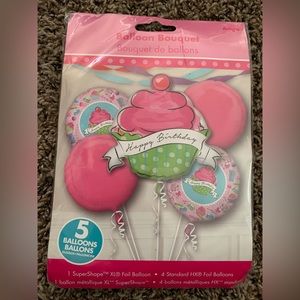 Cupcake Birthday Balloon Bouquet
